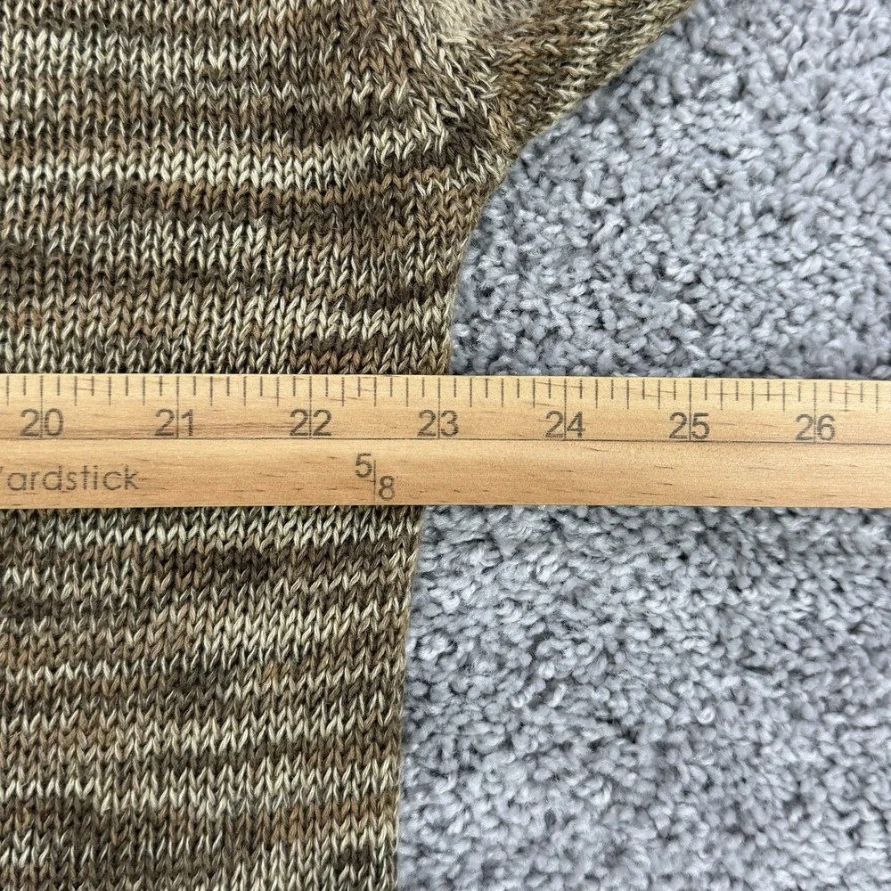 VTG 90s Banana Republic 100% Linen Sweater Men's L Heathered Brown Crewneck